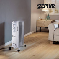 Radiatore a olio zephir zra1516 7 elementi 1500 w con termostato