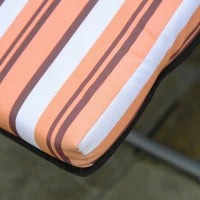 Sedia Sdraio per Esteri Set 2 Pezzi, Reclinabile 5 Posizioni con Cuscino, 60x75x102cm Grigio Arancione