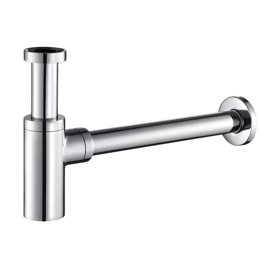 Sifone tubo di scarico in ottone cromato tondo per lavabo lavandino bagno da 1.1/4 *** confezione 1