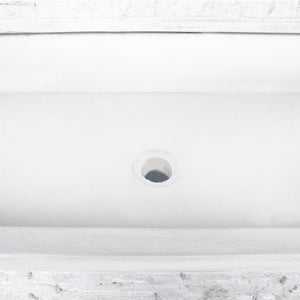 Pilozza lavabo calcestruzzo cemento serie muraglietto giardini lavanderie *** misure 100 x 50 x h.20 cm, confezione 1