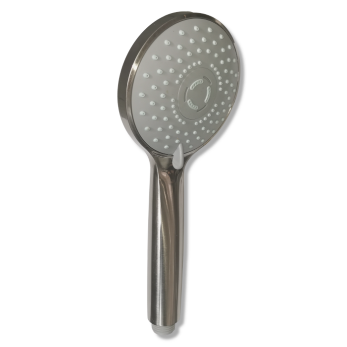 Doccetta nickel spazzolato 3 getti ugelli sistema anticalcare