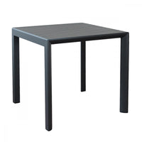 Tavolo In Alluminio Rosario 80X80 Cm Antracite