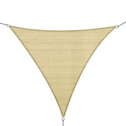 Tenda Parasole Triangolare Impermeabile in HDPE e Metallo, 3x3x3 m, color Ottone