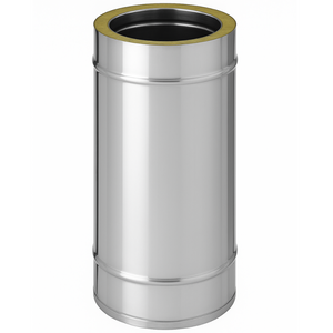 Elemento lineare doppia parete Ø 180/230 mm sp. 0,5 mm h. 500 mm canna fumaria