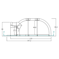 Forno legna tradizionale cottura diretta per 4/6 pizze gusto 80 super capienza