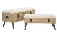 Puff Contenitore Tirana Coppia Cm 102X43.5X49.5 - 82X36X37