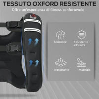 Giubbotto Zavorrato 8kg Traspirante con Tasca Portaoggetti e Spallacci, in tessuto Oxford, 40x35 cm, Nero
