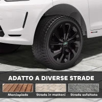 Macchina Elettrica per Bambini a Licenza Land Rover con Fari, Clacson e Cintura,106x65.5x51 cm, Bianco