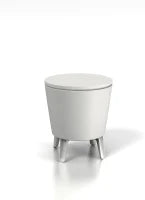 Contenitore Portaghiaccio Cool Bar con Funzione di Tavolino, 30L, Bianco, 49,5x49x5x84,5H cm