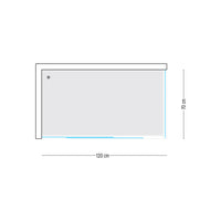 Ogomondo cabina doccia slide 2 lati cristallo temprato serigrafato 120x70