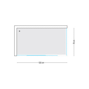 Ogomondo cabina doccia slide 2 lati cristallo temprato serigrafato 120x70