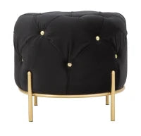 Pouf Diamond Glam Nero cm Ø 45X40