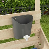 Sabbiera per Bambini 3-7 Anni con Tettuccio e Set da Cucina, in Legno di Abete, 180x103x144.5 cm