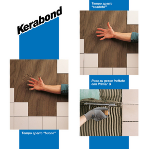 Adesivo per piastrelle kerabond colore bianco da 5 kg