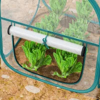 Mini Serra Pop Up con Copertura in Plastica, Finestra Avvolgibile e Borsa, 70x70x80 cm, Trasparente