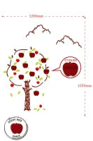 Sticker Da Muro Apples Con Post-It Cm 120X125