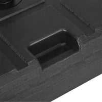 Base per Ombrellone da Giardino 3.5 m con Maniglie, in HDPE e Acciaio, 49x49x36.5 cm, Nero