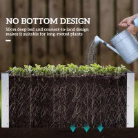 Fioriera Vaso per Piante e Colture in Legno e Plastica 100x50x50cm Grigio