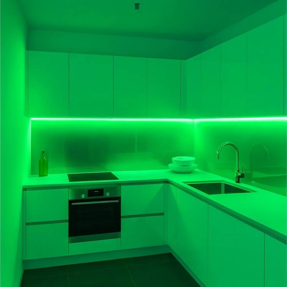 Striscia led verde optonica 4735 15mt impermeabile e dimmerabile