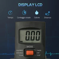 Mini Cyclette per Riabilitazione con Altezza e Resistenza Regolabile e Display LCD, in Acciaio e ABS, Nera e Rossa