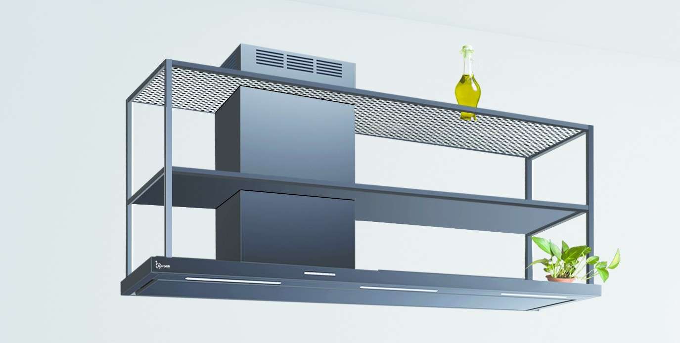 CAPPA ELEA PARETE cm120x60 camino Sinistro -Inox - 800 m3/h