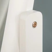 Specchio da Terra Ovale a Figura Intera con Inclinazione Regolabile, 47.5x45.5x154.5cm, Bianco