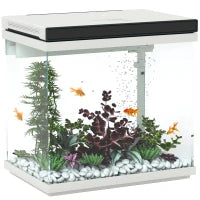 Acquario da 26 Litri con Filtro, Illuminazione a LED, Pompa dell'Acqua, per Diverse Specie di Pesci, circa 38 x 26 x 38 cm