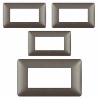 Bticino matix placca 4 posti tecnopolimero colorata am4804 pezzi 4 *** colore iron grigio scuro, confezione 1