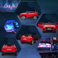 Macchina Elettrica per Bambini 12V con Telecomando, Velocità 3-8km/h, Luci e Musica, Età 3-5 Anni, Rosso