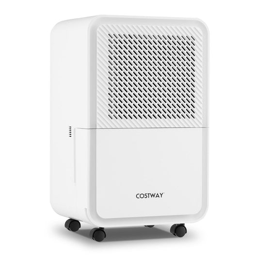 Deumidificatore mobile 29 x 24 x 47 cm rimuove fino a 15 litri al giorno con timer 24 ore e modalità silenziosa in ABS bianco 20_0011714