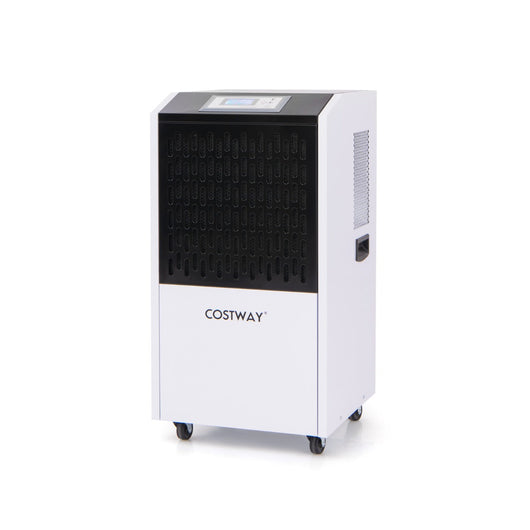 Deumidificatore commerciale 42,5 x 42 x 81,5 cm fino a 118 L/giorno con drenaggio automatico stile moderno metallo bianco 20_0011710