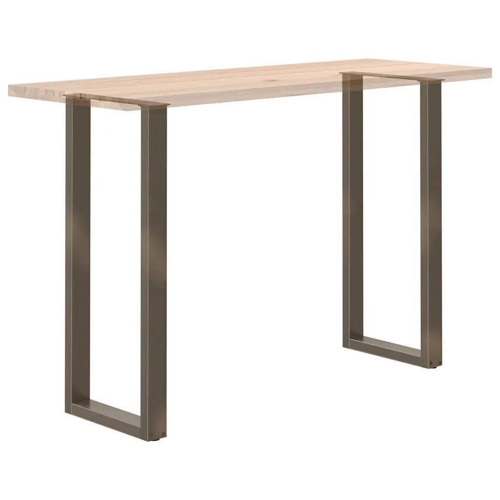 Gambe per tavolo da bar a forma di U 2 pz in acciaio naturale 40x(110-111) cm 4013243