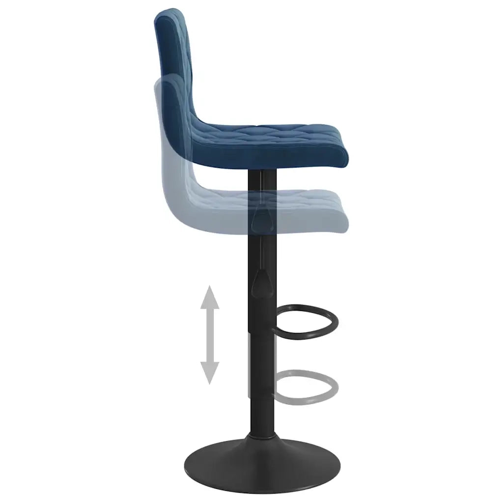 vidaXL Sgabelli da Bar 2 pz Blu in Velluto