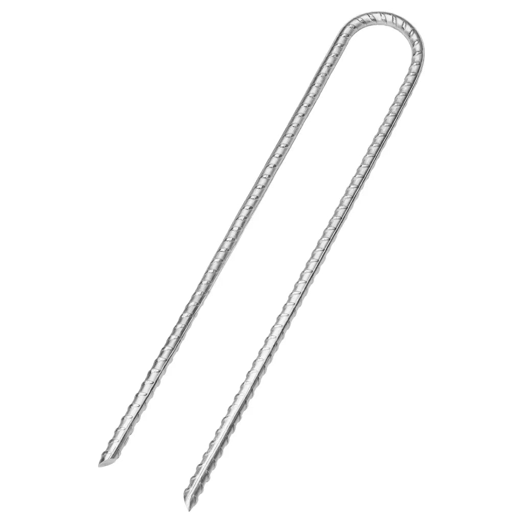 Picchetti Tenda 12 pz a Forma di U 30 cm Ã˜7 mm Acciaio Zincato