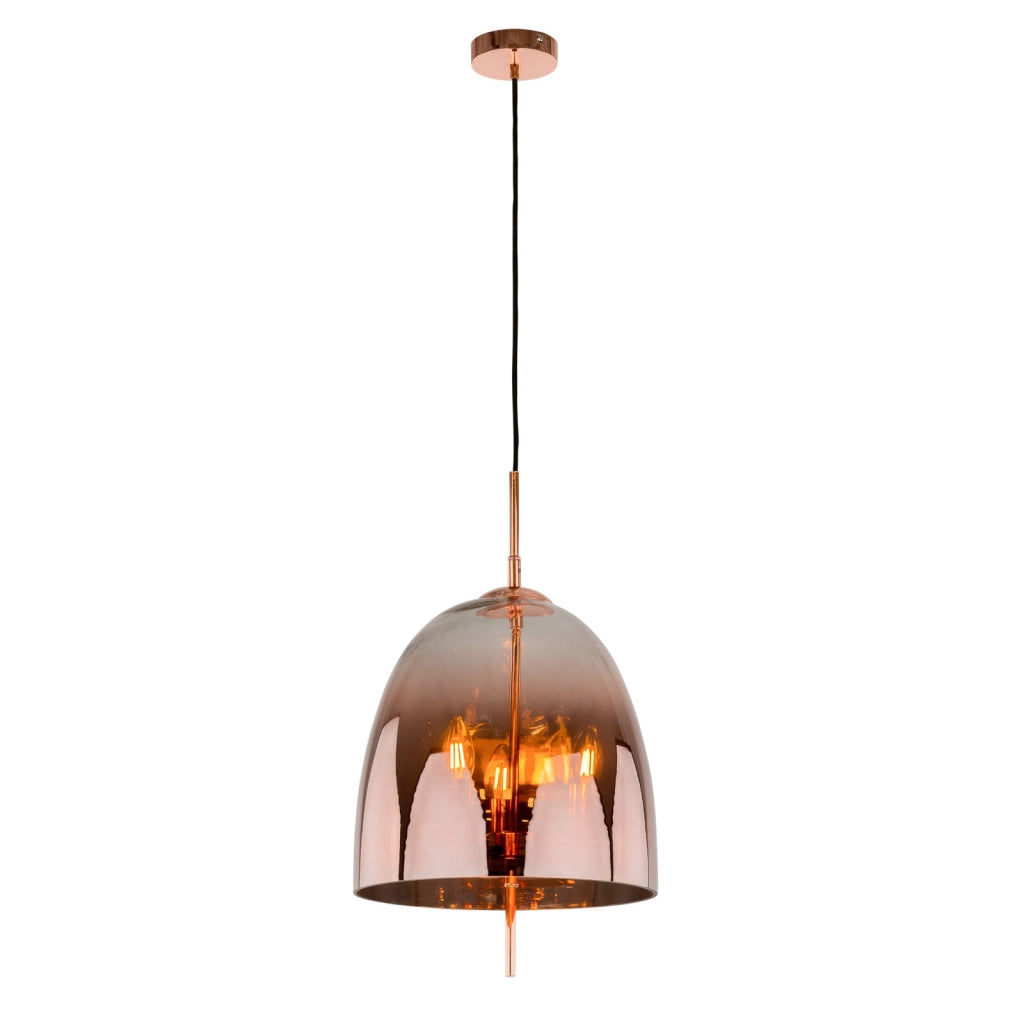 Italux Alan lampadario moderno rame 3xE14 Ø33cm IP20
