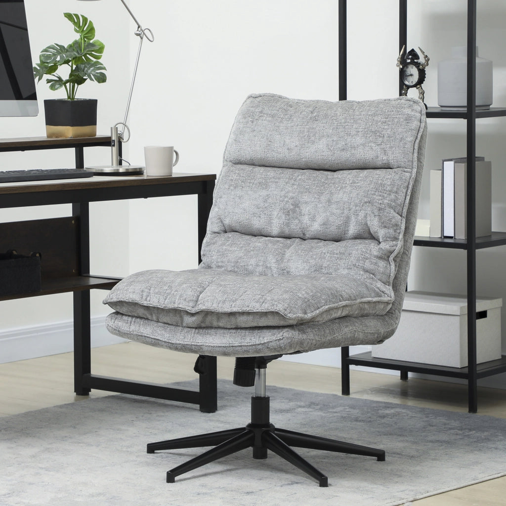 Sedia da ufficio girevole e regolabile in altezza ¨C Minimal ¨C Grigio, tessuto, gambe in metallo