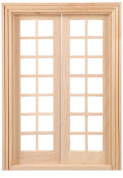 Porta Miniaturna in Legno - Accessorio per Casa di Bambola - 28 Pannelli - Dimensioni 19,5 x 13,9 x 1,2 cm - Ideale per Casa di Bambola - Porta Miniaturna per Casa di Bambola