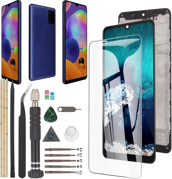 Display per Samsung Galaxy A31/A315F/A315G schermo LCD touchscreen sostituzione nero - inclusi strumenti.