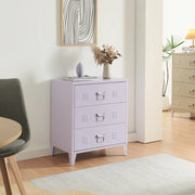 Cassettiera Hämeenlinna Comò in Acciaio con 3 Cassetti 72 x 60 x 40 cm Viola [en.casa]