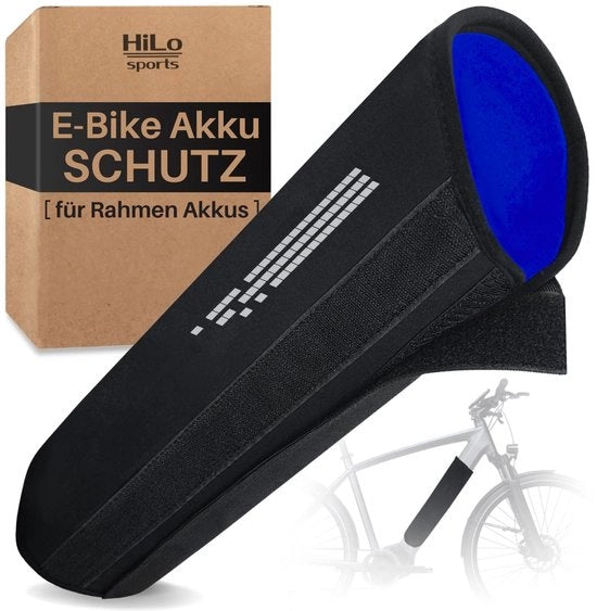Batteria protettiva per bicicletta elettrica - 28-42 cm diametro telaio - copertura termica - protezione dalla neve e dalla sporcizia - protezione batteria in neoprene - colore blu