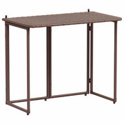 Tavolo Pieghevole da Giardino | Tavolino da esterno Marrone 90x51x75 cm Polyrattan