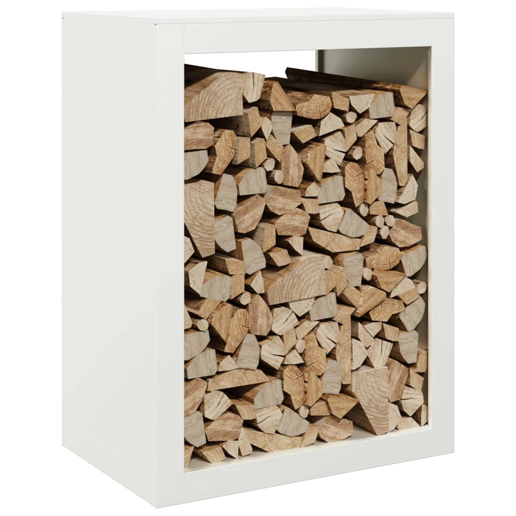 Portalegna 60 x 40 x 80 cm acciaio bianco 02_0043733