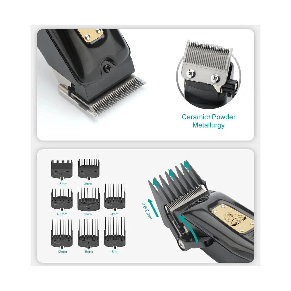 Trade Shop - Tagliacapelli Uomo A Zero Professionale Regolabarba Ricaricabile Batteria Vgr651 -