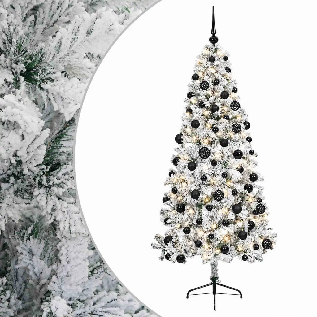 Albero di Natale artificiale con palline 210 cm 300 LED 3460893