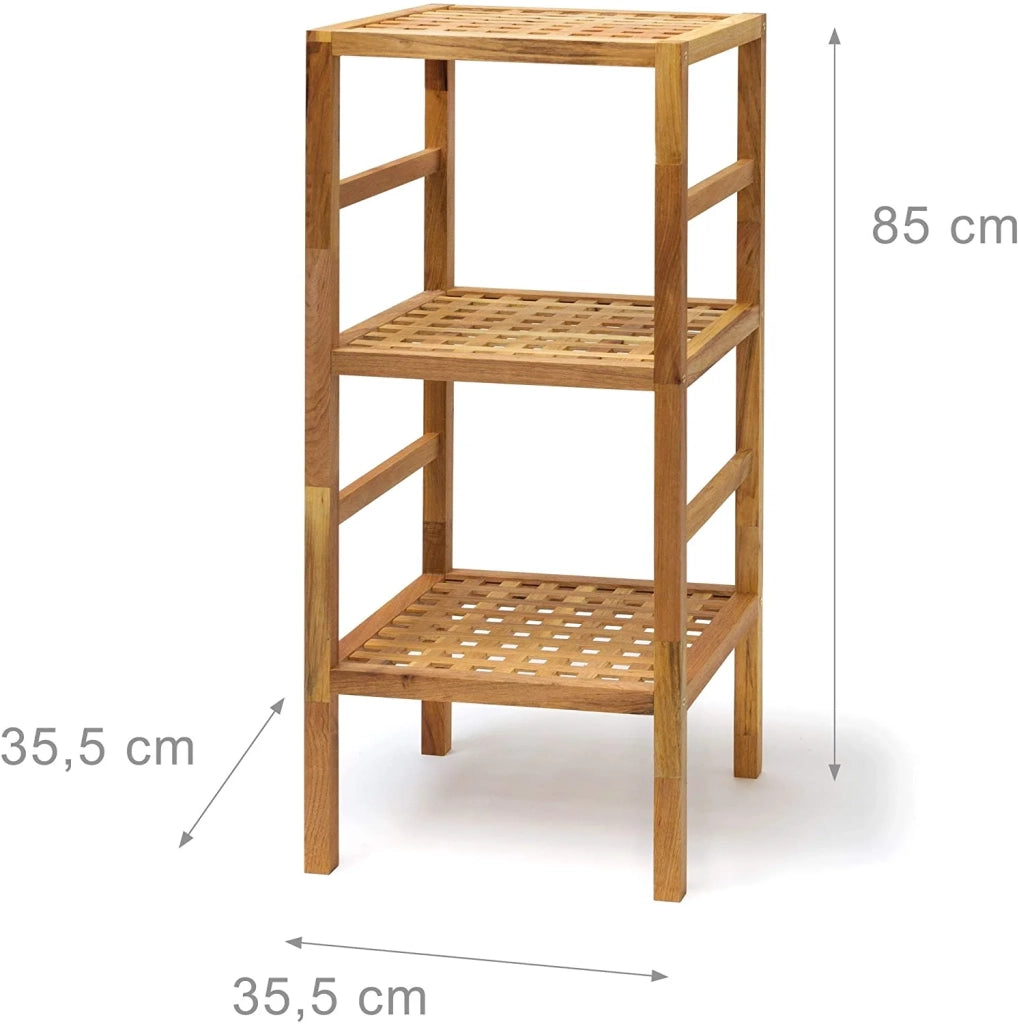Mensola da bagno in legno di noce 3 livelli mensole decorative Cucina in stile scandinavo corridoio sauna marrone 13_0001106