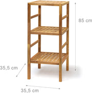 Mensola da bagno in legno di noce 3 livelli mensole decorative Cucina in stile scandinavo corridoio sauna marrone 13_0001106