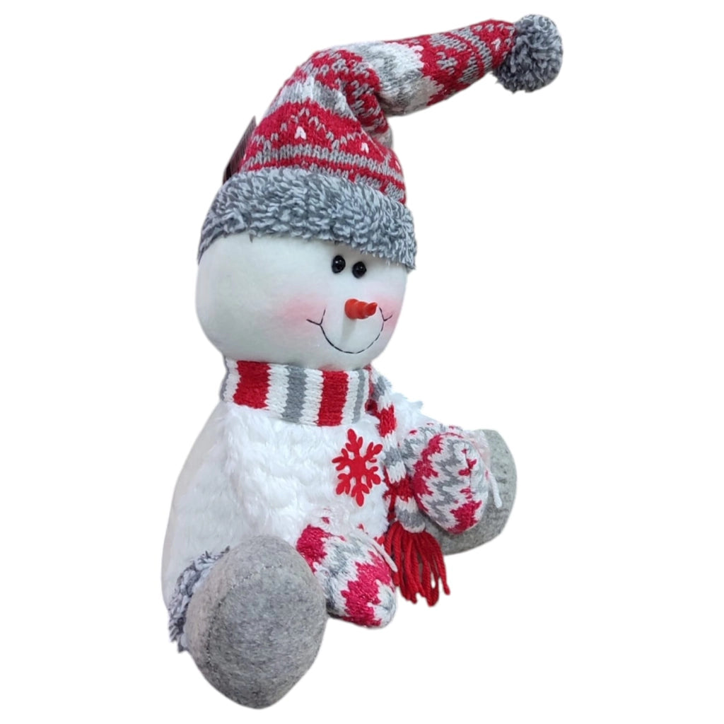 PUPAZZO DI NEVE PELUCHE CON PESO - ALTEZZA 50 CM