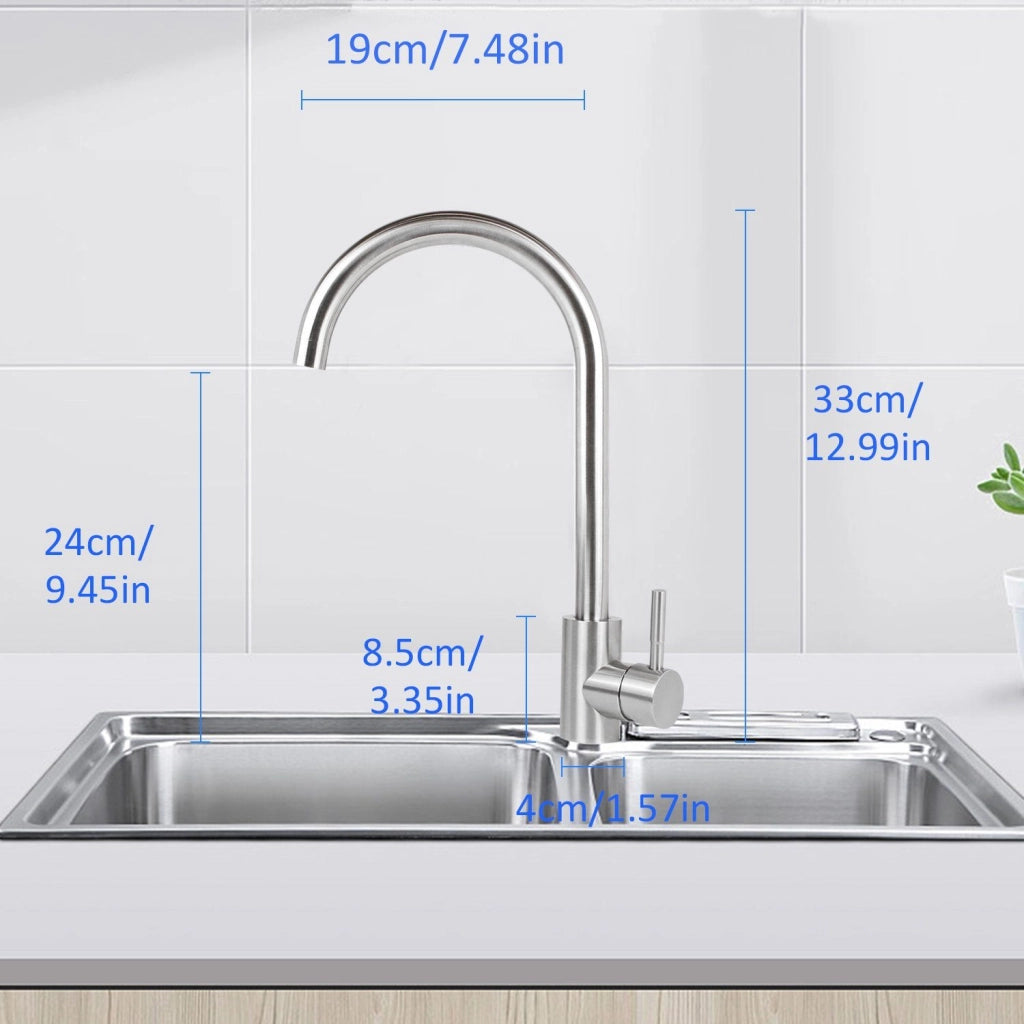 ZMH Miscelatore in acciaio inox con miscelatore girevole a 360°3 stili disponibili
