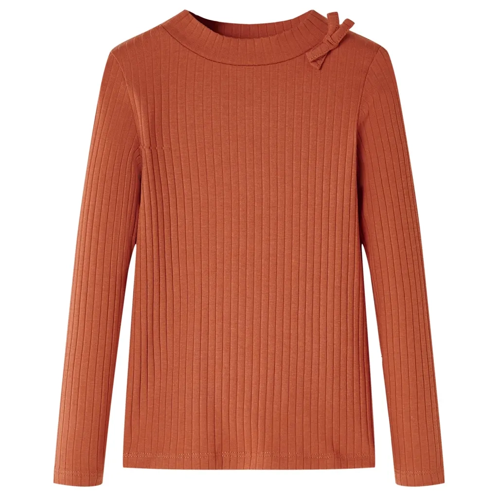 Maglietta da Bambina a Maniche Lunghe Cognac 92cod mxl 108438