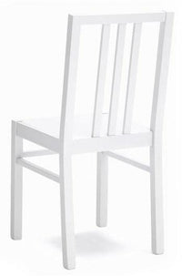Set 4 Sedie 36,5x36,5x86,5 cm in Legno Laccato Bianco